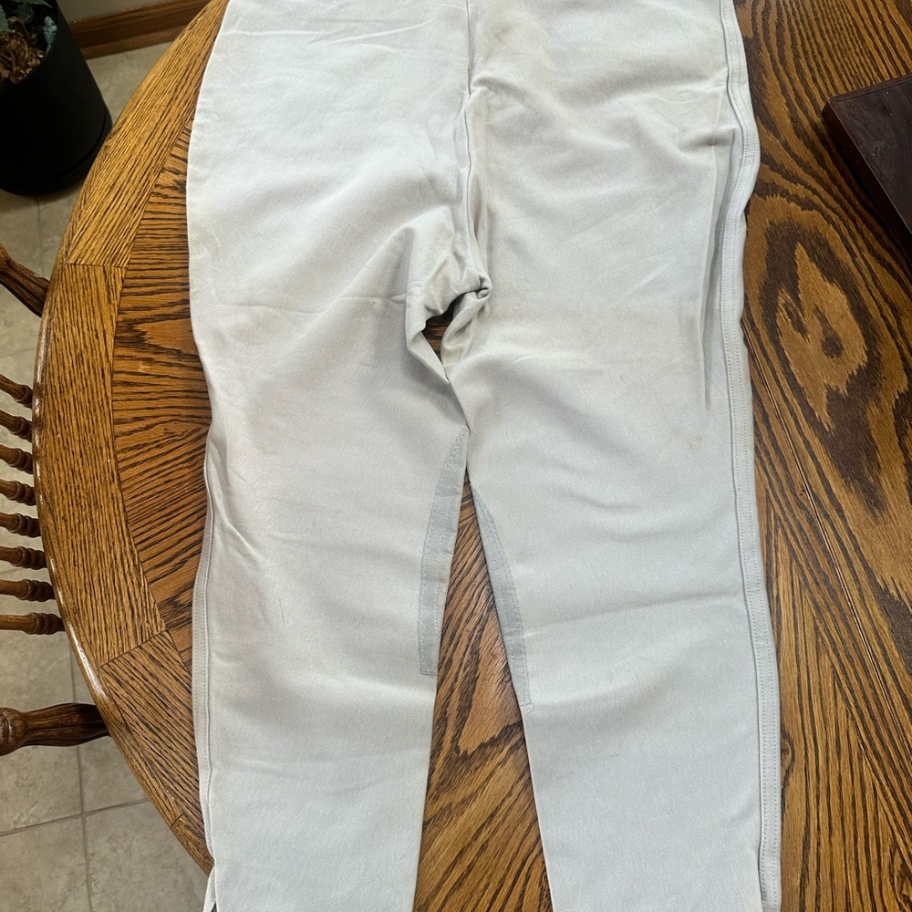 Devon-Aire Mens Light Gray Riding Pants - Picture 5 of 6